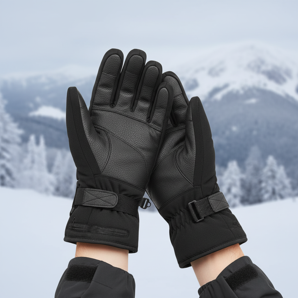 Unisex electric heated winter gloves for men and women, keeping hands warm in cold weather