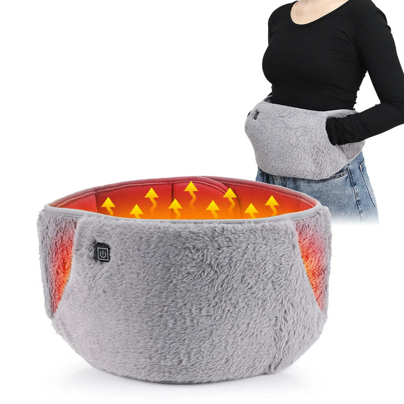 Unisex electric heating belt for targeted waist pain relief & winter comfort. Rechargeable ThermaBelt body warmer.