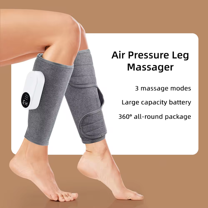 Air compression leg massager machine, rechargeable wellness device for unisex muscle therapy