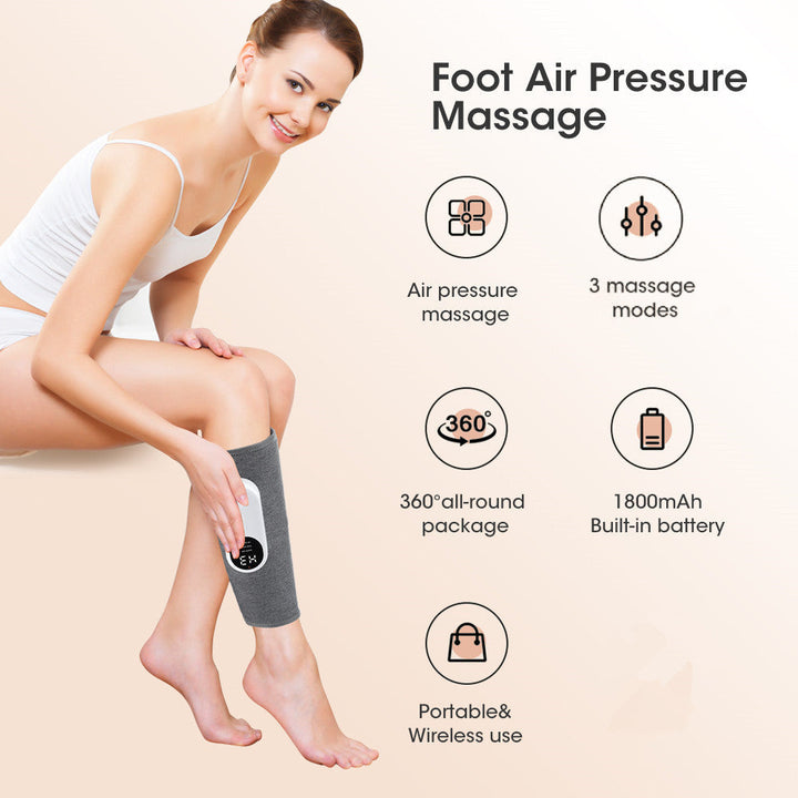 Rechargeable electric leg massager for muscle and circulation recovery, suitable for men & women