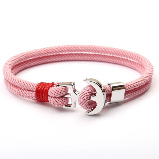 A stylish, adjustable anchor bracelet, perfect for both men and women.