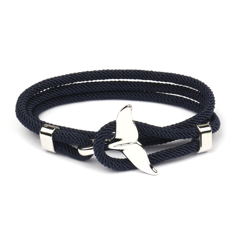 Marine fashion anchor bracelet, unisex design, with an adjustable band.