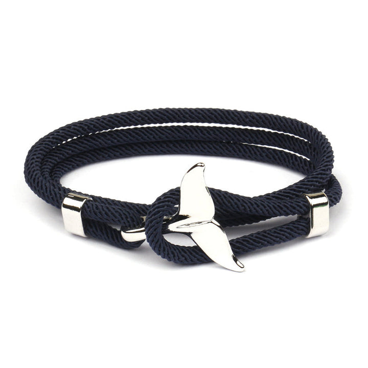 Marine fashion anchor bracelet, unisex design, with an adjustable band.
