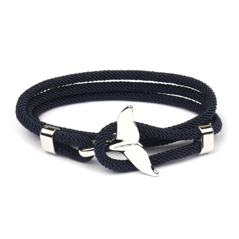 Stylish and adjustable, this unisex anchor bracelet embodies marine elegance.