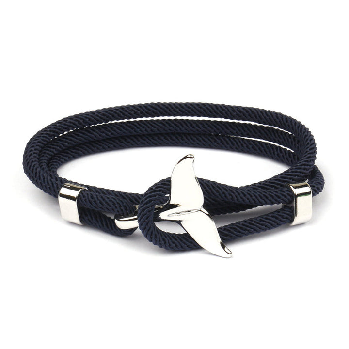 Stylish and adjustable, this unisex anchor bracelet embodies marine elegance.