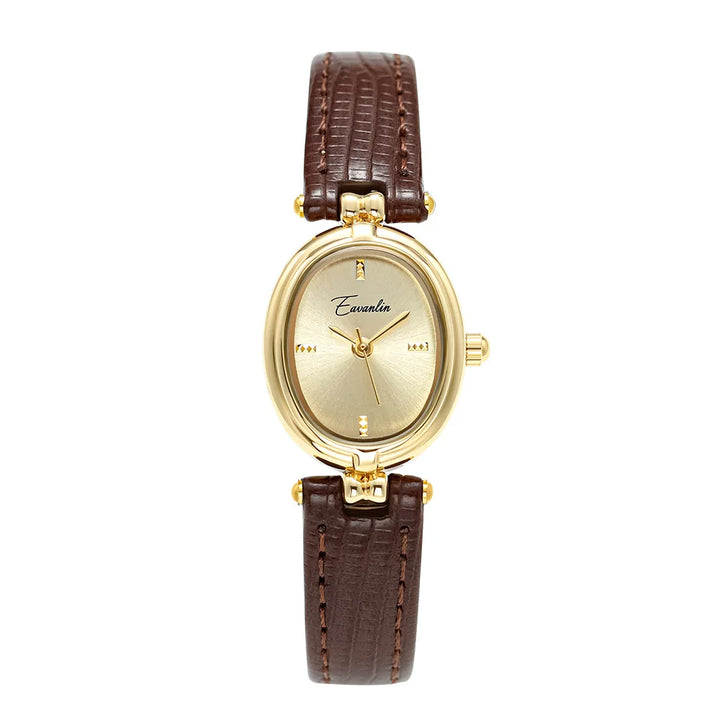 Chic black faux leather watch, square style. Gold-tone details complete this elegant unisex fashion accessory.