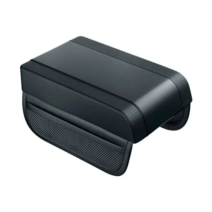 Automotive comfort upgrade: elevating car armrest pad with smart storage solution for everyday use.