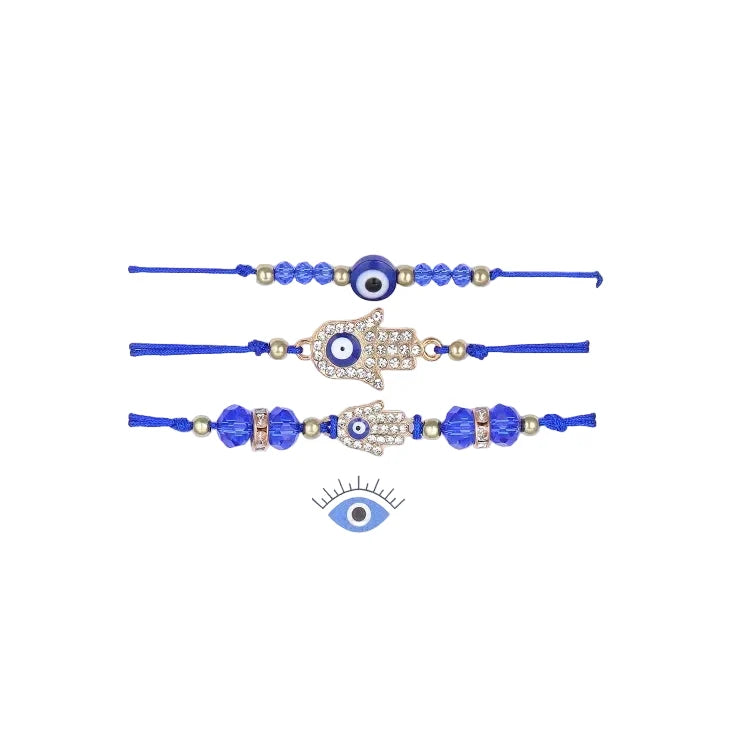 Adjustable Elif Evil Eye partner bracelets for spiritual protection. Handmade ethnic style good luck charms, meaningful connection gift.