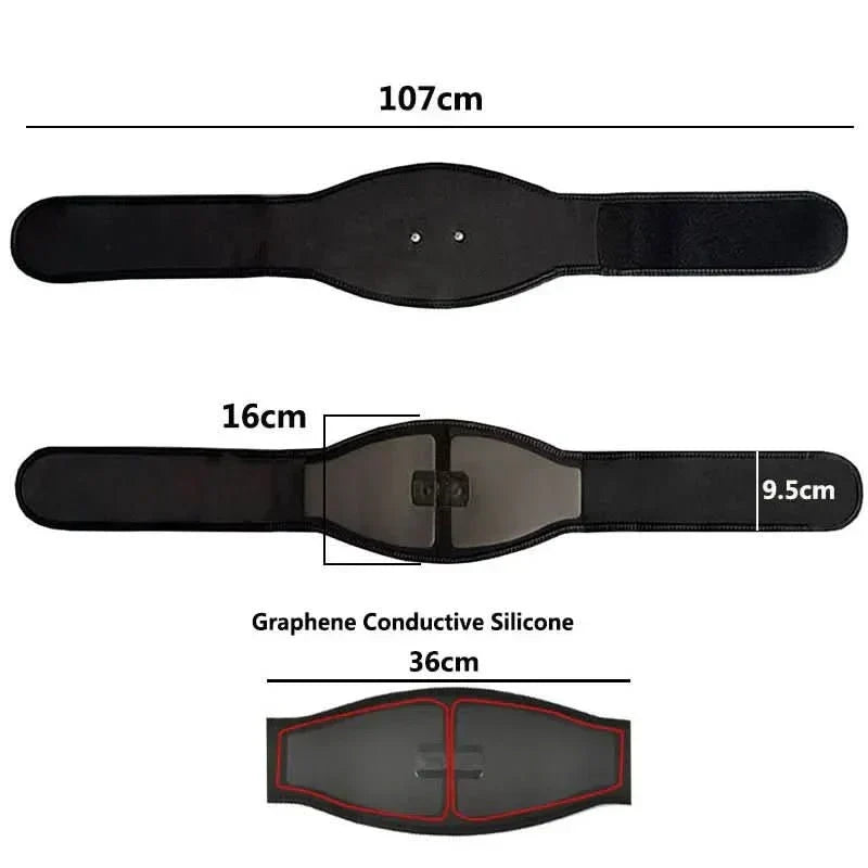 High-tech EMS electric muscle stimulator for abdomen. Boost core strength, tone muscles, and enhance fitness.