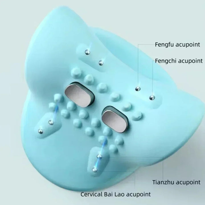 Compact, unisex EMS neck massager offering immediate pain relief & reducing muscle fatigue for daily comfort.