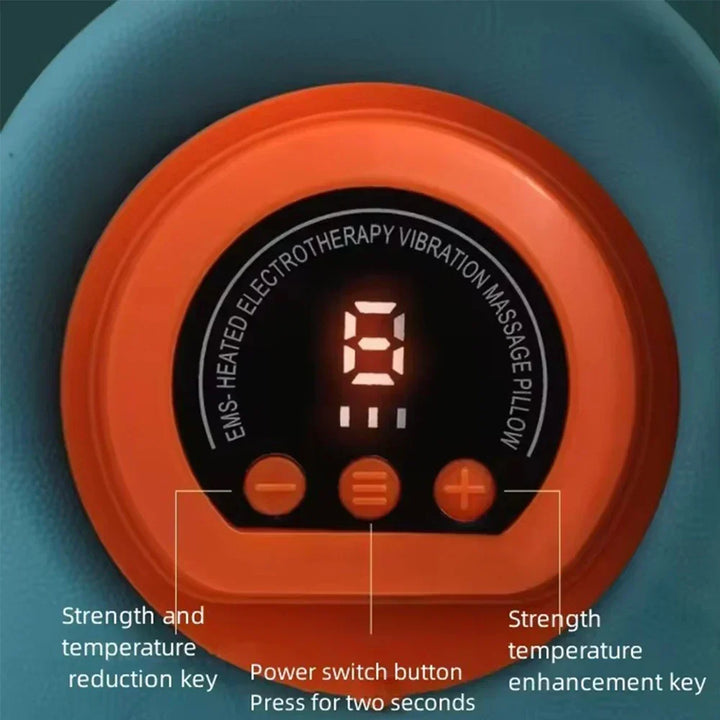 EMS neck massager uses electrical stimulation for deep pain relief, circulation & flexibility improvement.