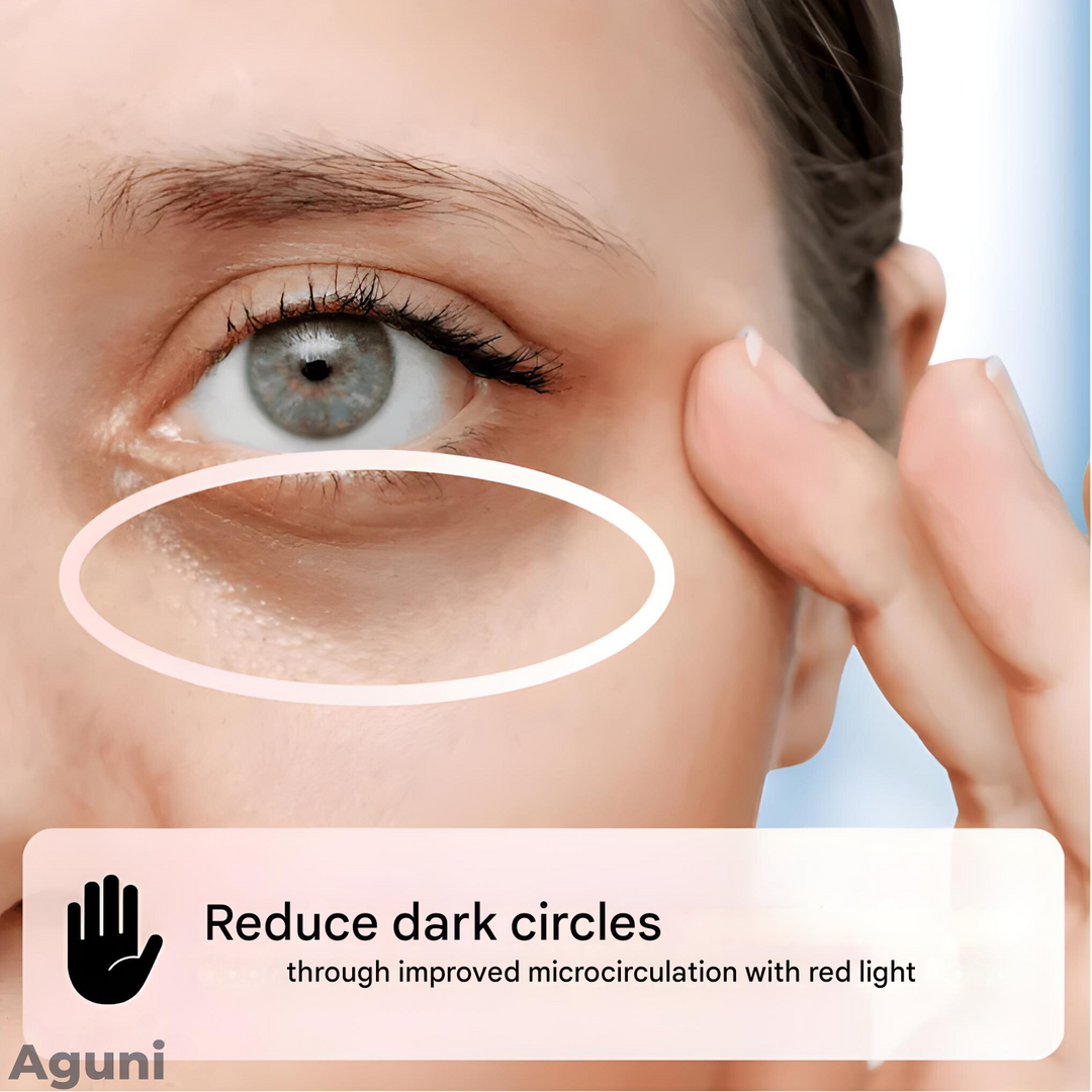 Achieve youthful eyes with EMS Red Light Eye Massager Glasses, targeting dark circles, puffiness & fine lines.