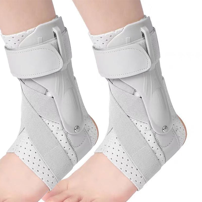 Side view: Unisex ankle brace showcasing double stabilizers for maximum stability & joint support.
