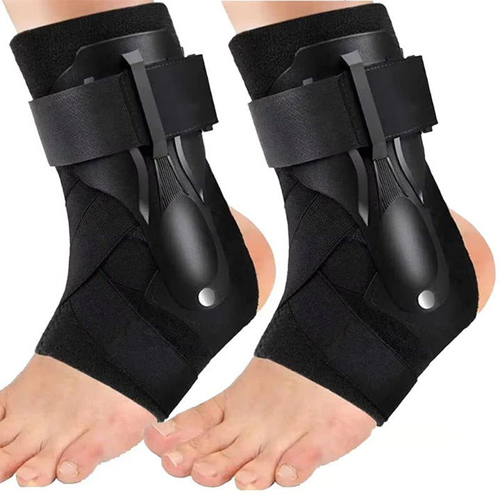 Ergonomic ankle support brace in black, designed for superior stability, fitness, and rehabilitation.