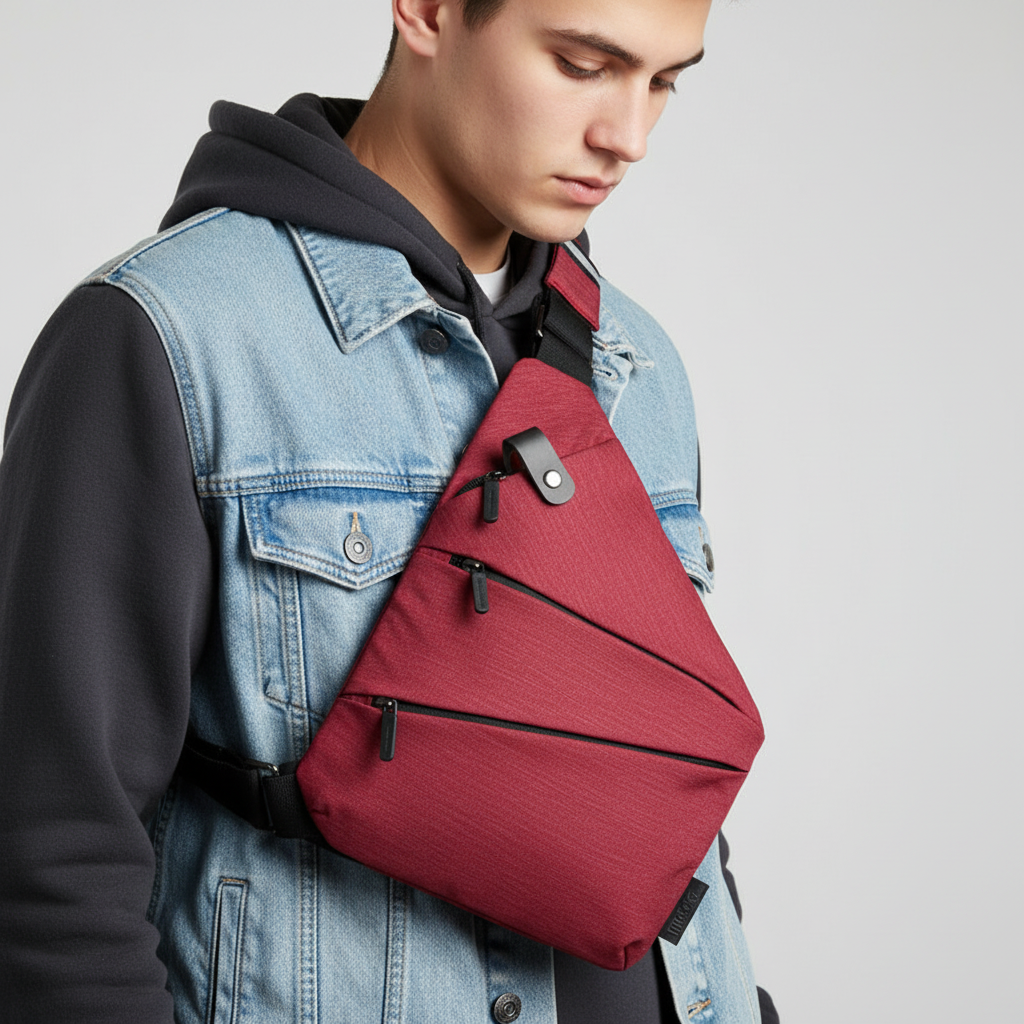 Unisex Ergonomic Anti-Theft Shoulder Bag with Adjustable Strap