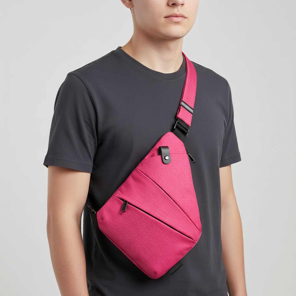 Unisex Ergonomic Anti-Theft Shoulder Bag with Adjustable Strap