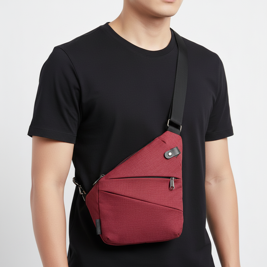 Unisex Ergonomic Anti-Theft Shoulder Bag with Adjustable Strap