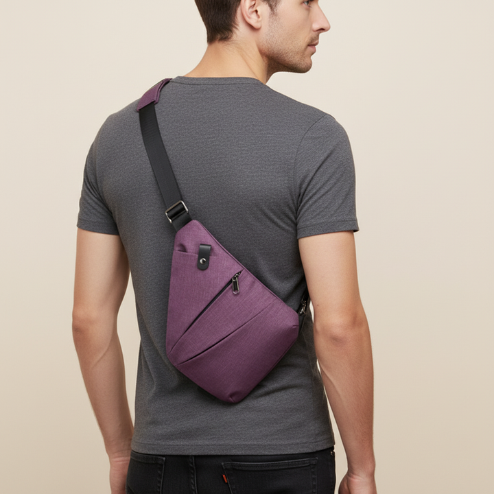 Unisex Ergonomic Anti-Theft Shoulder Bag with Adjustable Strap