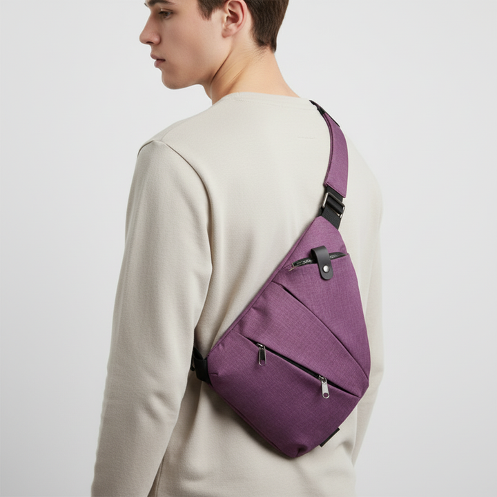 Unisex Ergonomic Anti-Theft Shoulder Bag with Adjustable Strap
