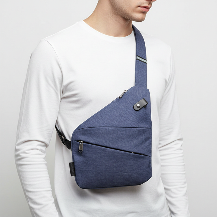 Unisex Ergonomic Anti-Theft Shoulder Bag with Adjustable Strap