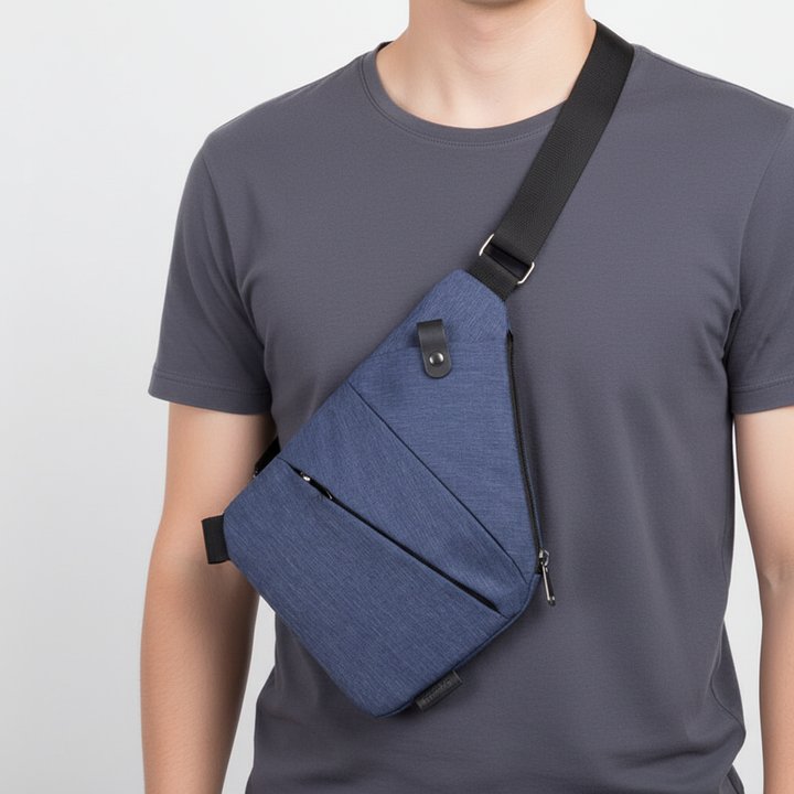 Unisex Ergonomic Anti-Theft Shoulder Bag with Adjustable Strap