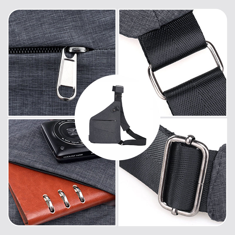 Unisex Ergonomic Anti-Theft Shoulder Bag with Adjustable Strap