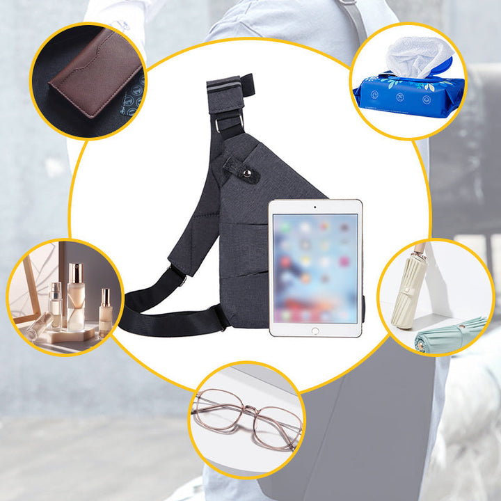 Unisex Ergonomic Anti-Theft Shoulder Bag with Adjustable Strap