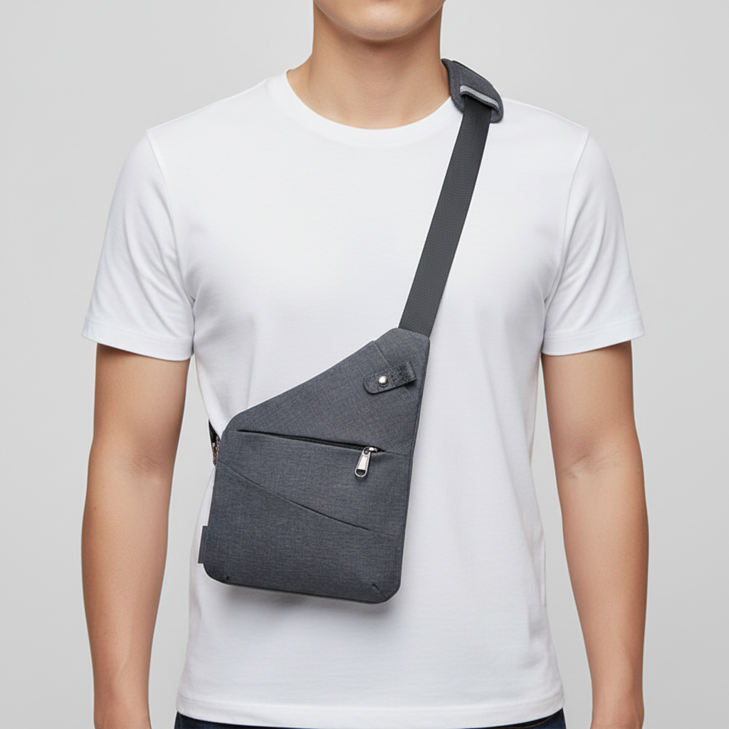 Unisex Ergonomic Anti-Theft Shoulder Bag with Adjustable Strap
