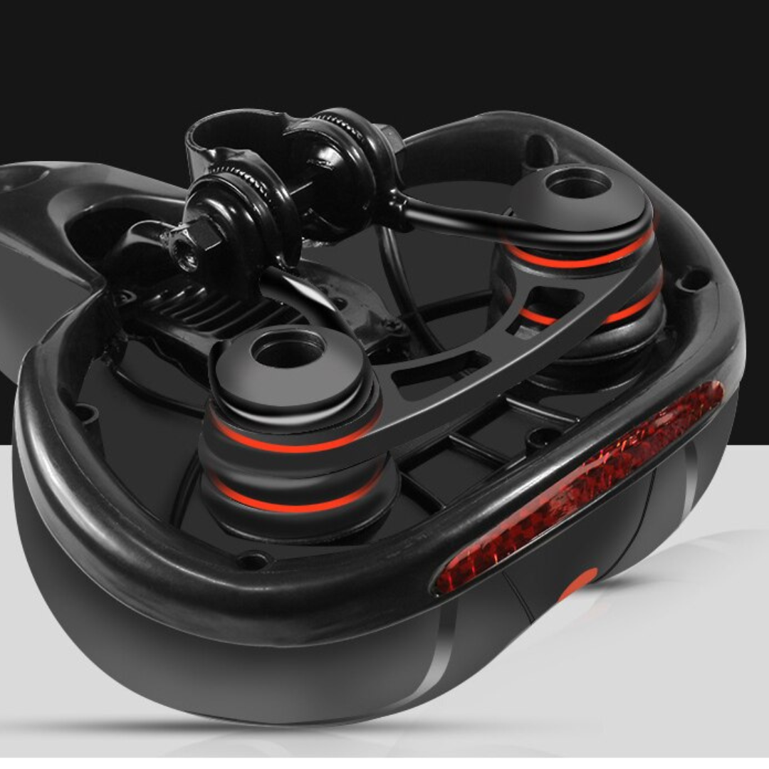 Comfort-focused unisex ergonomic saddle, ideal for cyclists seeking pain relief and enhanced riding experience.