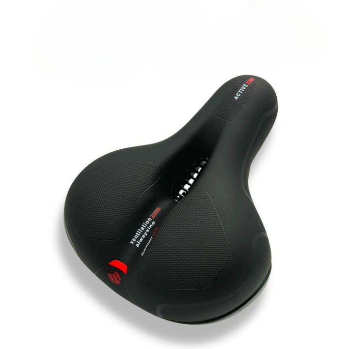 Pressure-relief ergonomic gel bike saddle for men & women, enhancing comfort during long cycling commutes.