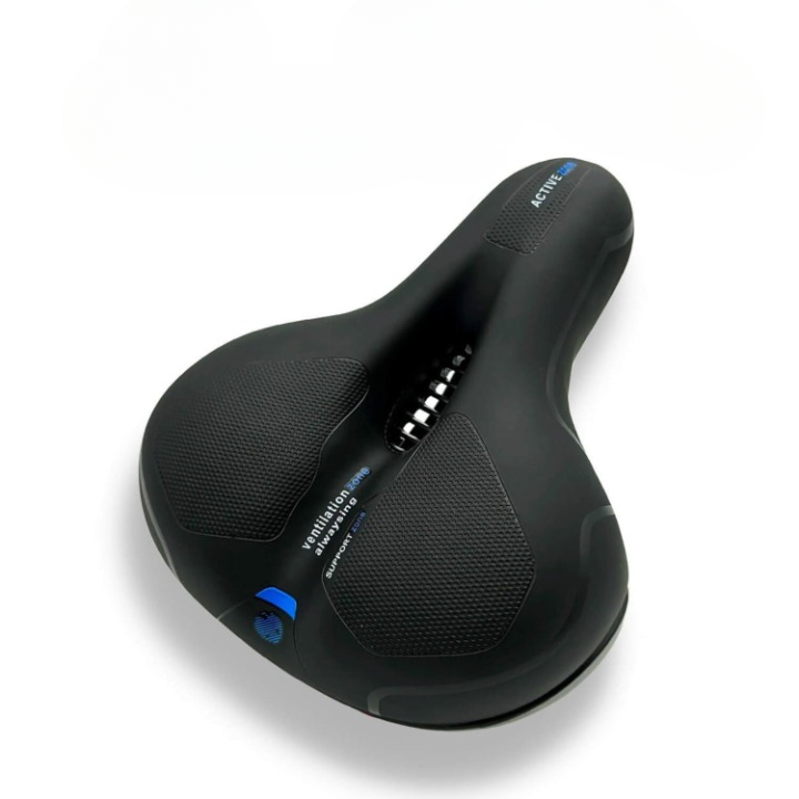 Experience pain-free cycling with this ergonomic gel bike saddle, the ultimate comfortable bike upgrade.