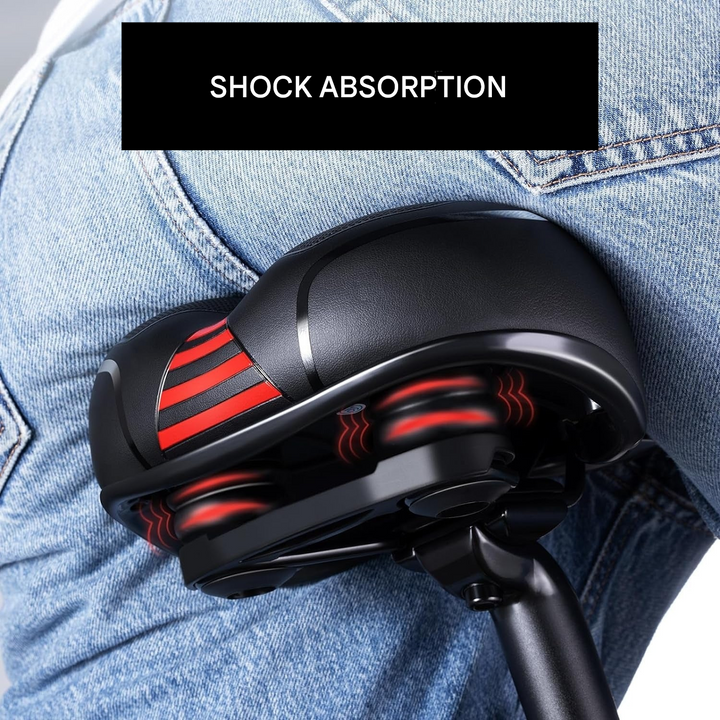 Versatile unisex gel bike saddle, perfect for road, mountain, or commute bikes, ensuring maximum comfort.