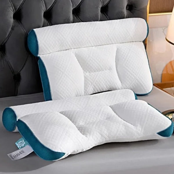 Unisex ergonomic goose down pillow for superior neck & cervical support. Breathable bedding for comfortable sleep.