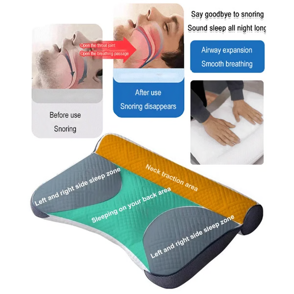Unisex ergonomic pillow provides ultimate neck & cervical support. Goose down for breathable, comfortable sleep.