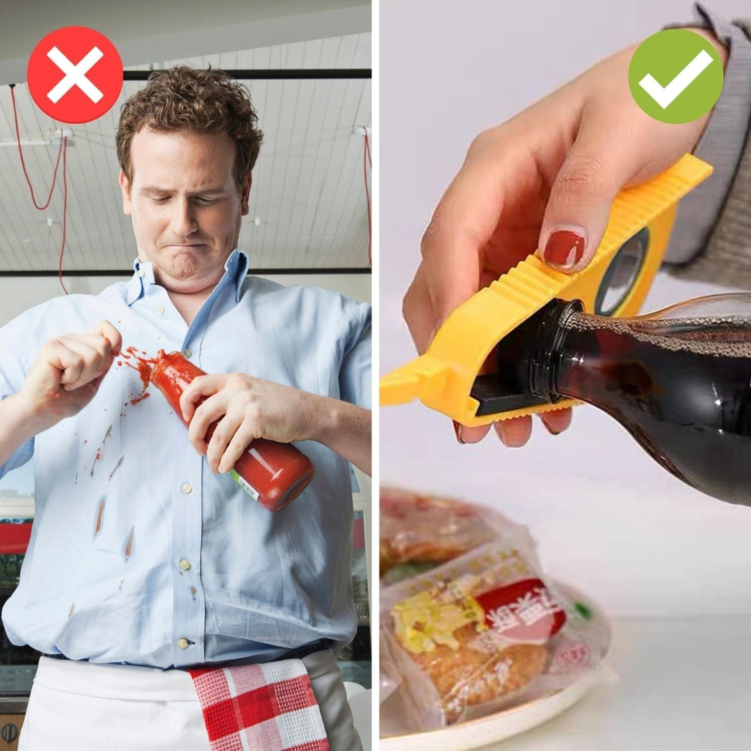 TwistEase ergonomic bottle & jar opener. Comfortable grip kitchen tool, designed for easy lid removal.