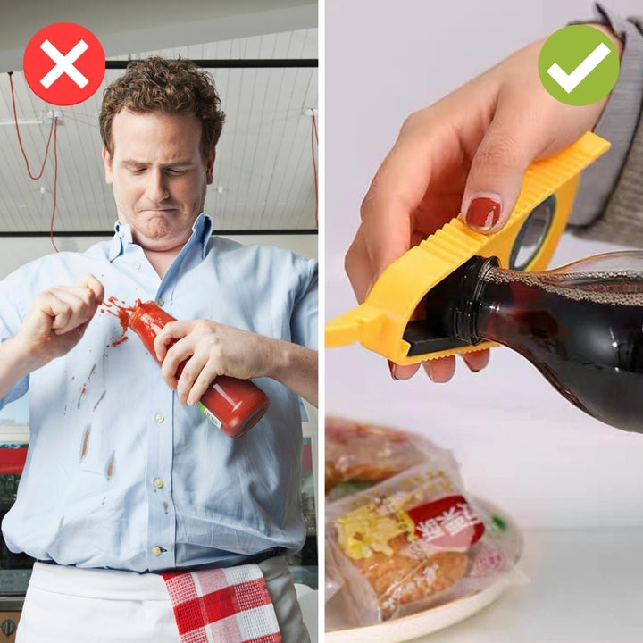TwistEase ergonomic bottle & jar opener. Comfortable grip kitchen tool, designed for easy lid removal.