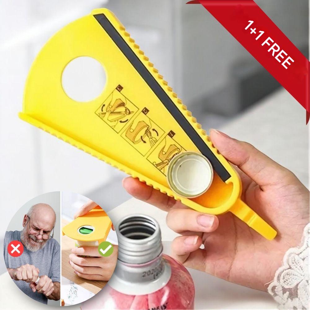 Unisex ergonomic TwistEase bottle & jar opener. Effortless grip tool for stubborn lids, making opening simple.