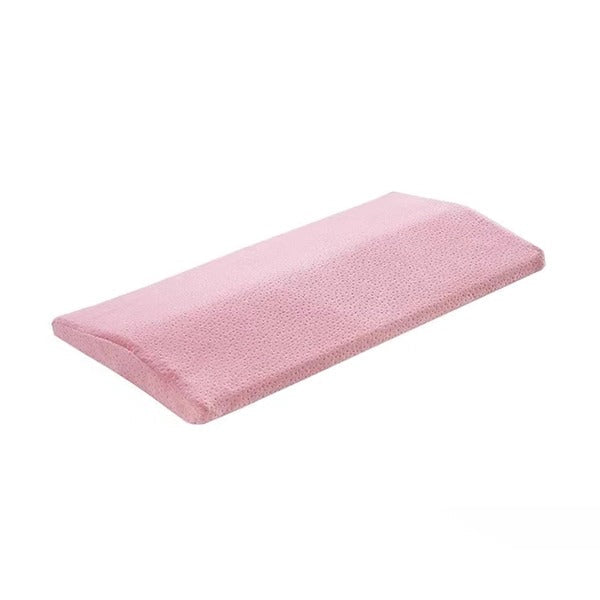 Lumbar support sleep pillow for back pain relief. Ergonomic design for optimal spinal alignment & comfort.