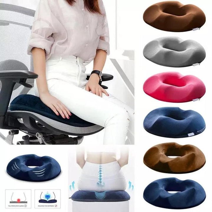 Ergonomic donut cushion, a versatile accessory for office, home, or travel tailbone support