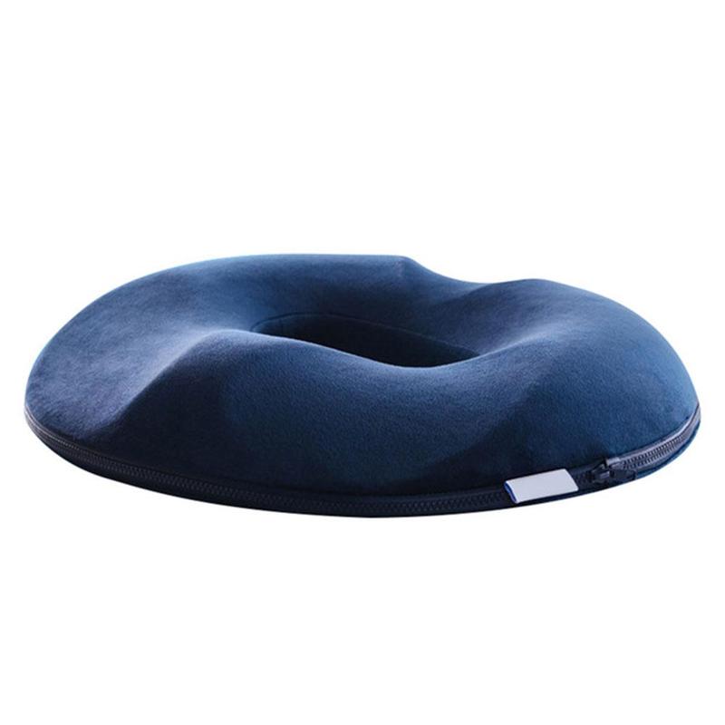 Packaging of ReliefCushion ergonomic memory foam donut seat cushion for pain relief