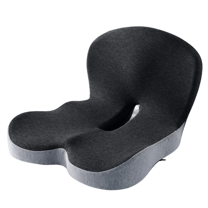 Alleviate back pain with this ergonomic memory foam seat cushion for posture & daily comfort.