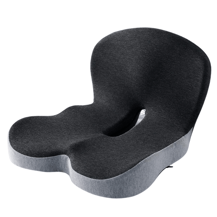 Alleviate back pain with this ergonomic memory foam seat cushion for posture & daily comfort.