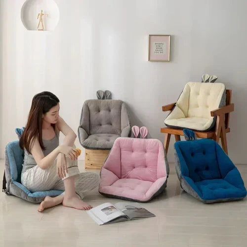 Versatile ergonomic seat support for home, office, or car, offering universal pain relief.
