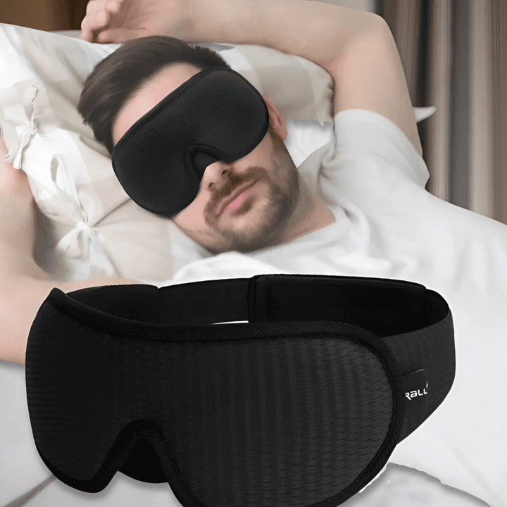 Unisex ergonomic sleep mask for deep, restful sleep. Blocks light completely for ultimate darkness and comfort.