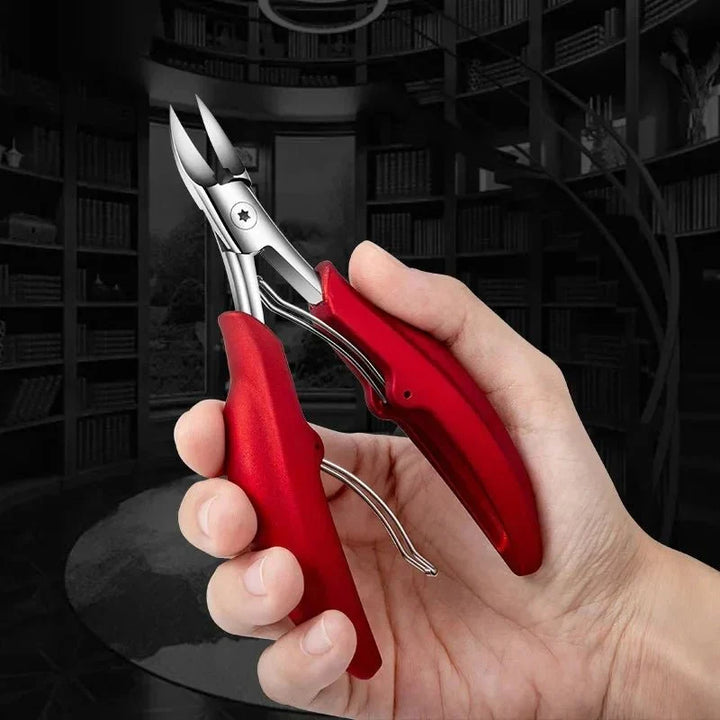 Ergonomic toenail clippers, professional pedicure tool for thick nails & ingrown toenails. Stainless steel design.