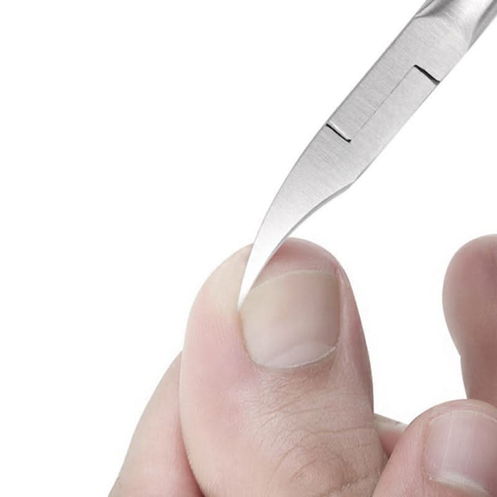 Specialized toenail scissors for thick nails and ingrown toenails. Ergonomic, stainless steel pedicure tool.