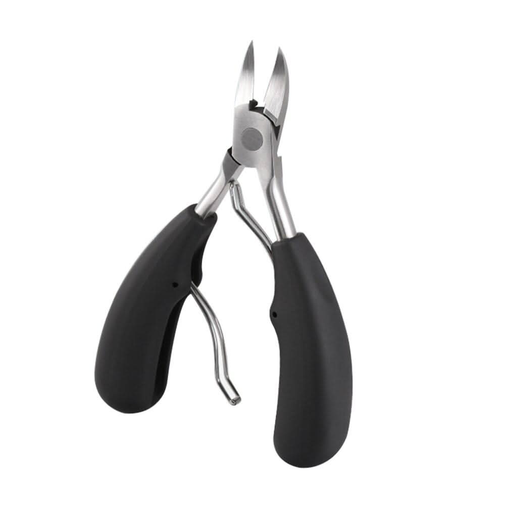 Stainless steel toenail clippers for superior foot care. Ergonomic design for thick & ingrown nails. Nail care tool.
