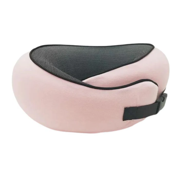 Soft unisex travel neck pillow, provides ergonomic support & comfort for relaxation during flights, car journeys & travel.