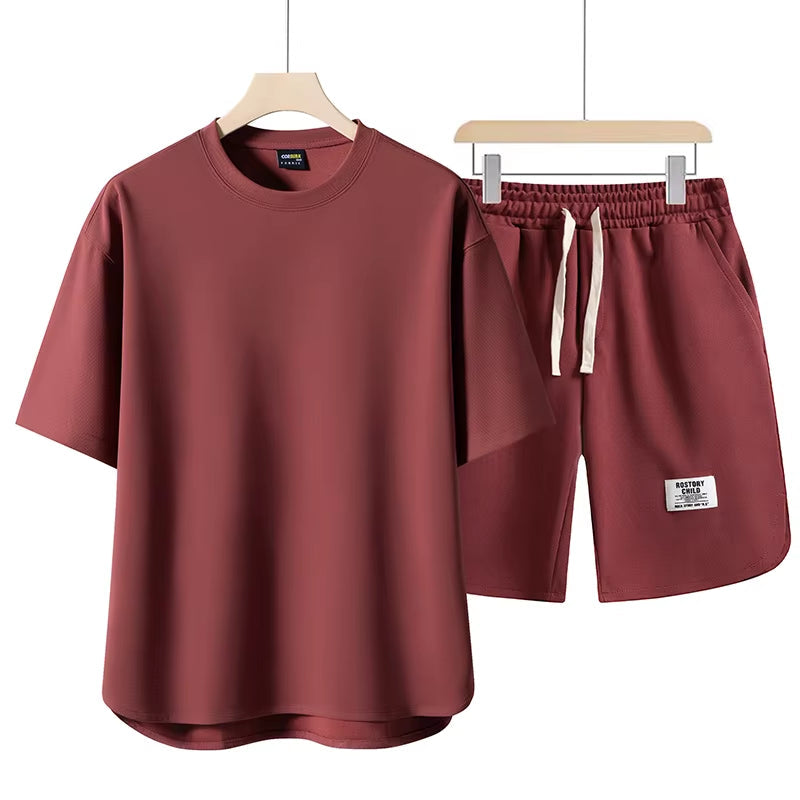 Stylish unisex relaxed fit lounge set for everyday comfort. Matching two-piece cotton blend for casual wear & athleisure.