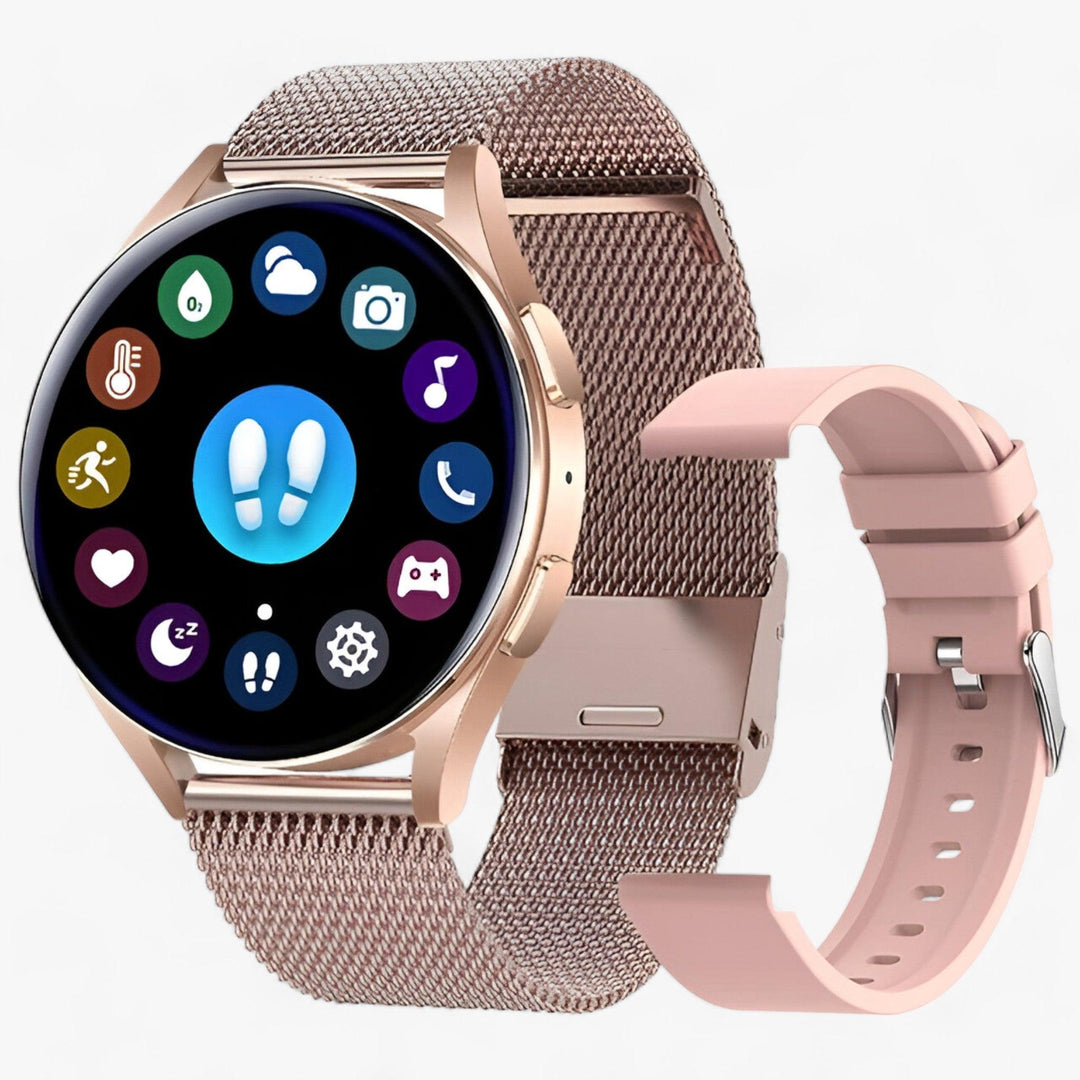 Modern unisex smartwatch, a stylish digital wristband for everyday wear and smart technology.
